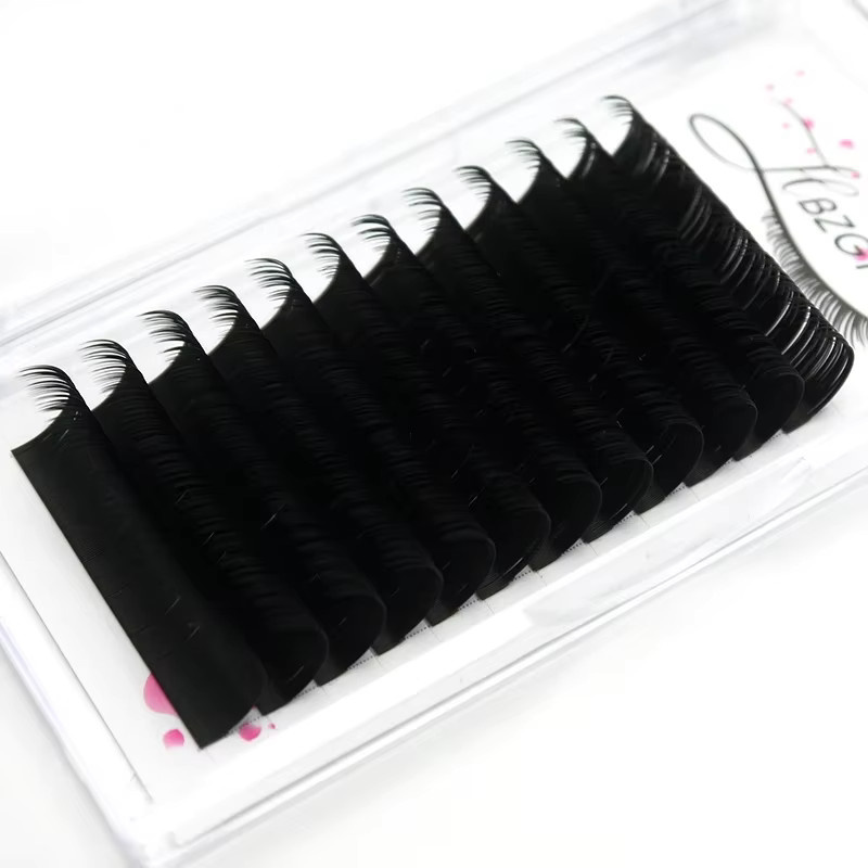 C/D/DD/U Curl Faux Nerz Einzelwimpern, Black, 8-25mm - Bild 2