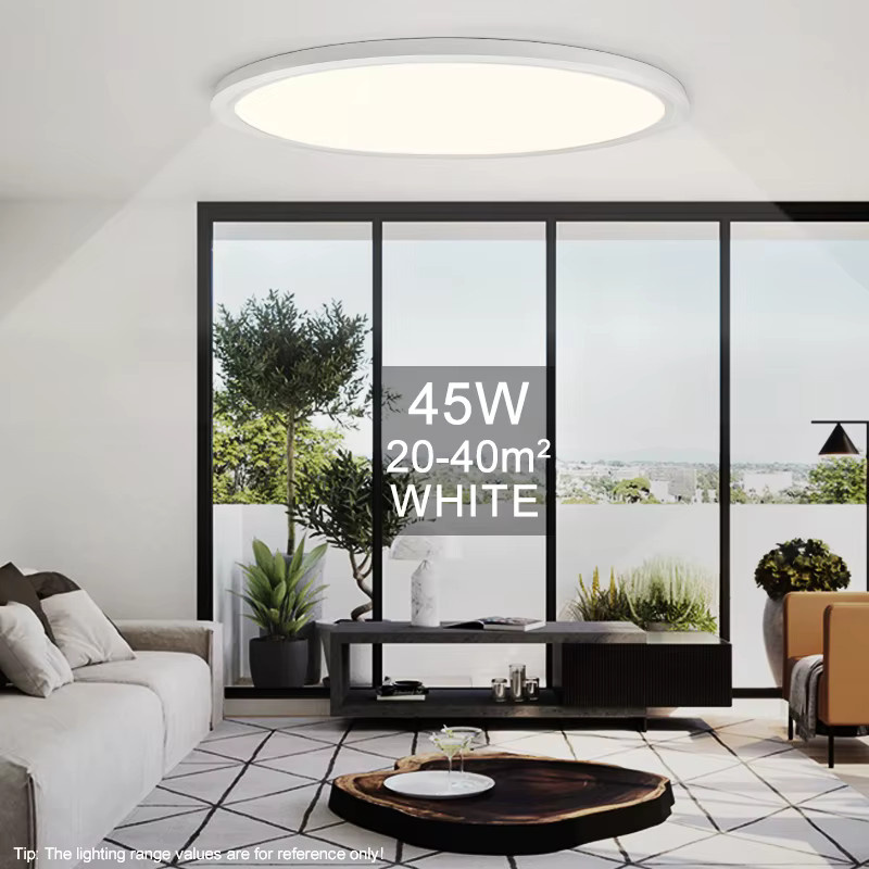 MING&BEN Moderne LED-Deckenleuchte in Weiß, Ultra-dünne runde Lampe mit Fernbedienung und App-Steuerung, Dimmbar, Durchmesser: 50,8 cm - Bild 3