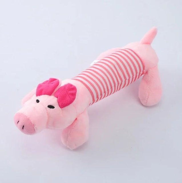 Lansoon Trade Haustierspielzeug Plüsch, Elefant, Ente, Schwein rosa - Bild 1