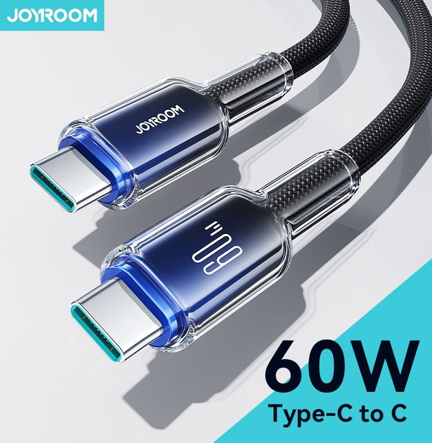 Joyroom USB C Schnellladedatenkabel 100 W in Weiß für iPhone 16/15, Huawei, Samsung, Xiaomi und MacBook Pro - Bild 1