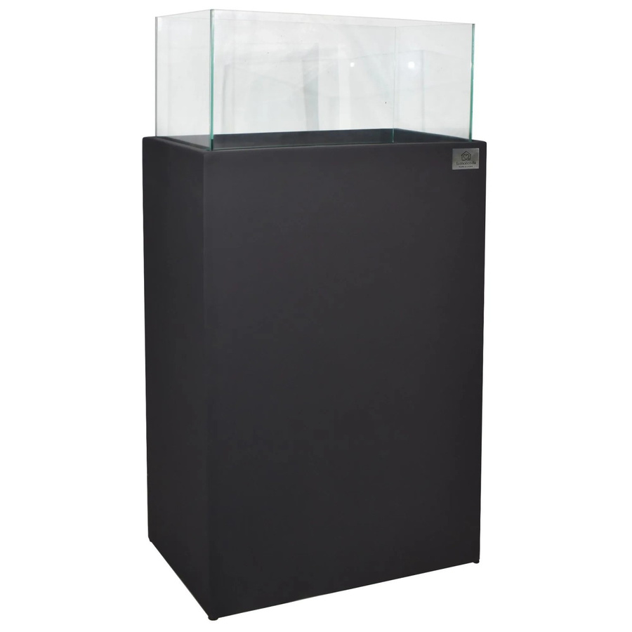 LAMORENDA Windlicht aus Fiberglas in Schwarz für Innen- und Außenbereich, B/T/H: 52 x 25 x 100 cm - Bild 2