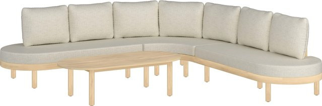 Modulare Gartenlounge Waldport 4-teilig aus FSC Akazienholz in Beige - Bild 1