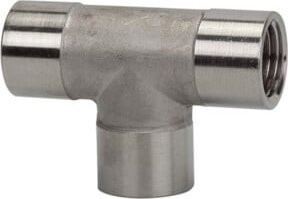 Riegler T-Stück aus Edelstahl 1.4404 in Silber, innen/innen/innen, G 1/8 - Bild 1