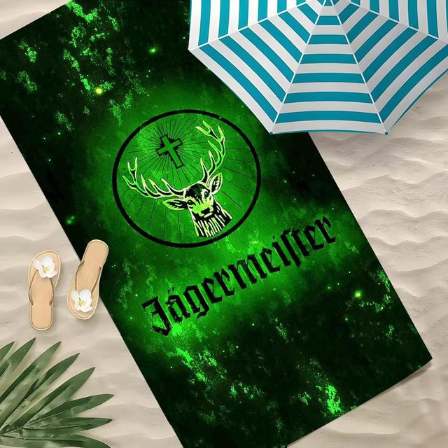 JMG Household Supplies Handtuch J-Jagermeister aus Polyester, grün, B: 178 cm, T: 90 cm - Bild 1