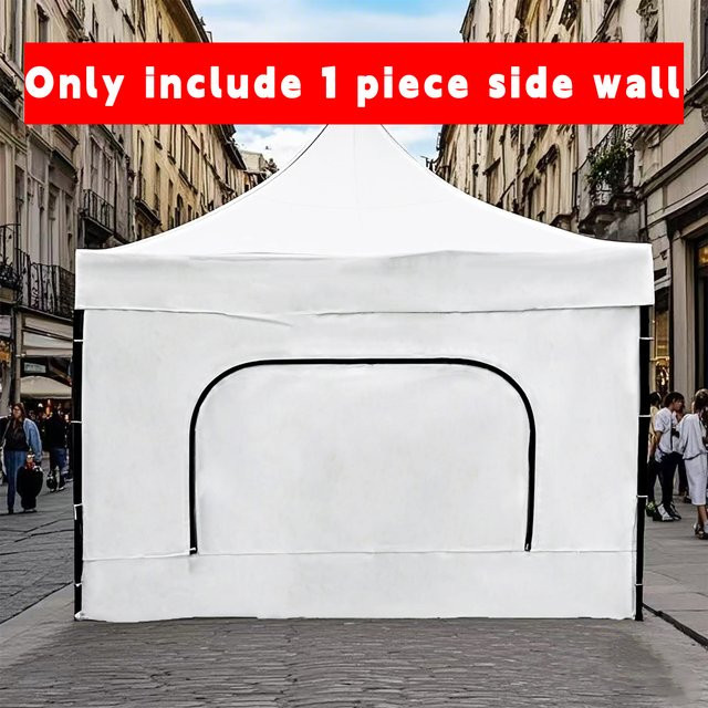 Sonnenschutz-Seitenwand mit Netzfenster für 10x10 Pop-Up-Zelt in Weiß, B: 300 cm, H: 190 cm - Bild 1