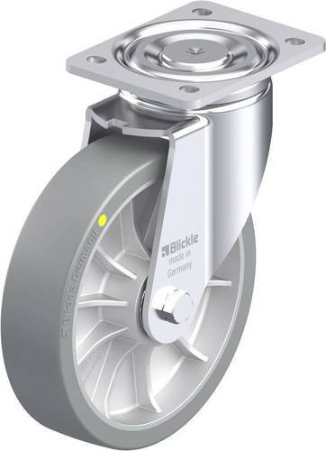 Blickle Stahlblech-Lenkrolle LH-ALTH 202K-AS in Silber, Rad-Durchmesser: 200 mm, Tragfähigkeit: 900 kg - Bild 1