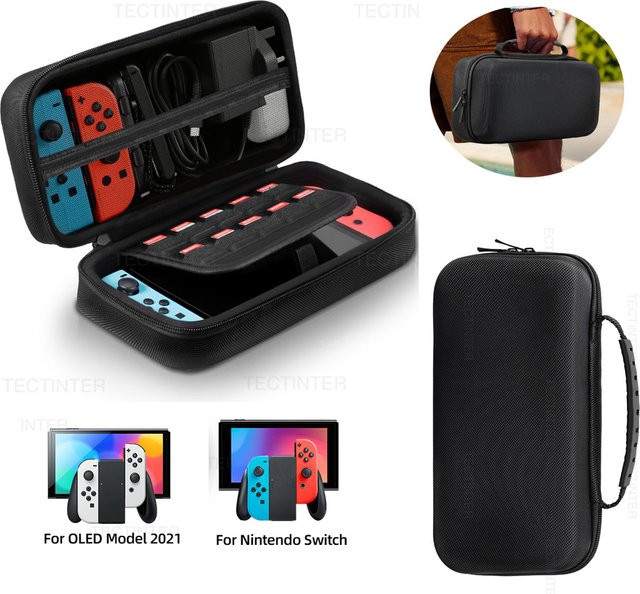 Stoßfeste Tragetasche für deine Nintendo Switch und Nintendo Switch OLED in Schwarz - Bild 1
