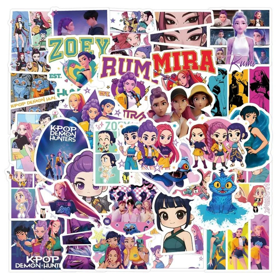 55-110 Stück KPOP Dämonenjäger Sticker aus wasserfestem PVC in Multicolour für Computer und Spielzeug - Bild 2