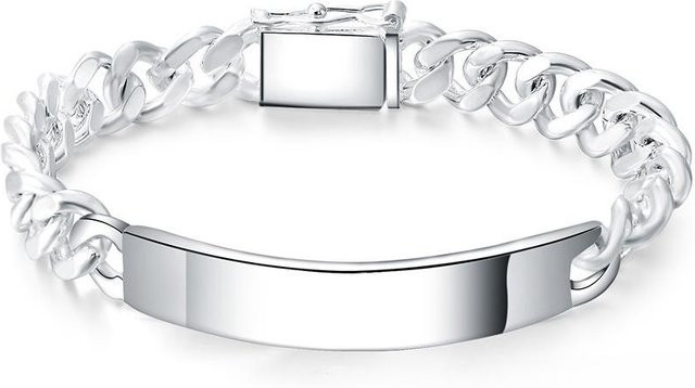 FOXANRY Jewelry Armband, Rindsleder, Silber, Weiß, 10 mm, Unisex - Bild 1