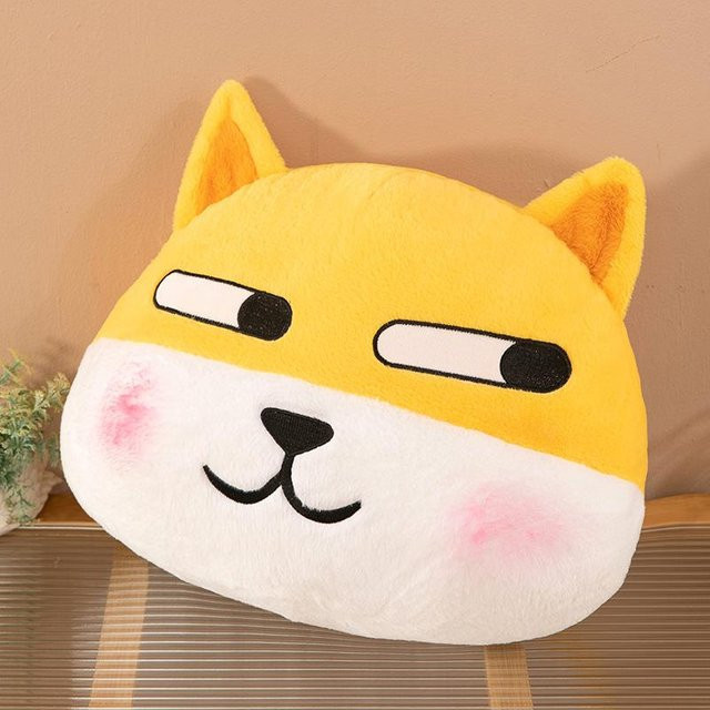 Lustiges Shiba Inu Kissen von Joyful toys in Gelb, rundes Plüschkissen mit Durchmesser: 40 cm - Bild 1