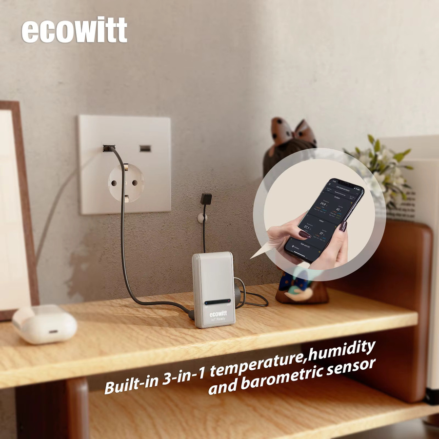 Ecowitt GW1201 7-in-1 WLAN-Wetterstation mit GW1200 IoT-Gateway und solarbetriebenem WS69 Außenwettersensor-Array in Weiß - Bild 3