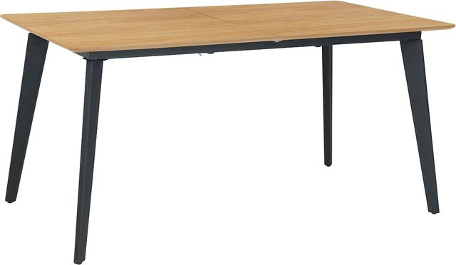 byLIVING Esstisch OKLAHOMA mit Auszug in Braun und Schwarz, B/H/T: 160 x 76 x 90 cm - Bild 1