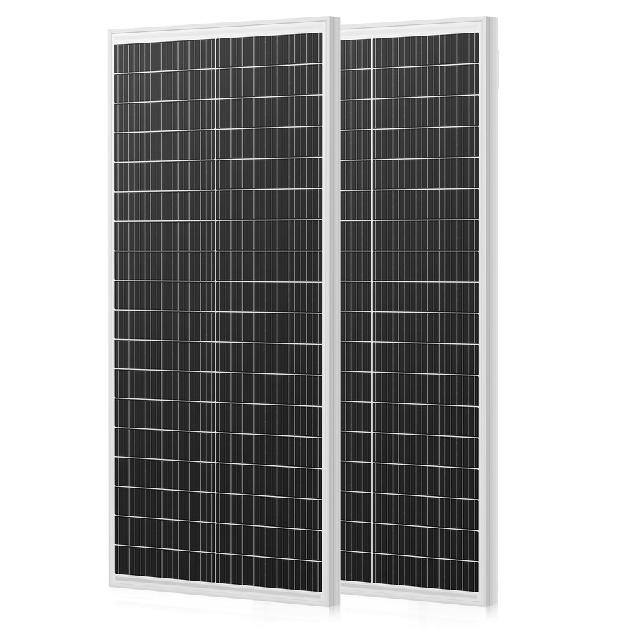 RVPOZWER Solarpanel Set 200W bestehend aus 2 Stück 100W Monokristalline Zellen 12,8V Schwarz Wasserdicht für Wohnmobil Marine Camping und Off-Grid Batterieladesysteme - Bild 5