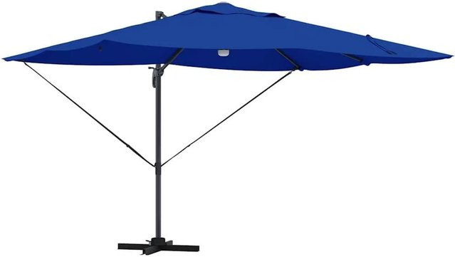 vidaXL Ampelschirm Roma in Blau und Schwarz aus Polyester und Aluminium, B/T/H: 352 x 251 x 265 cm - Bild 1