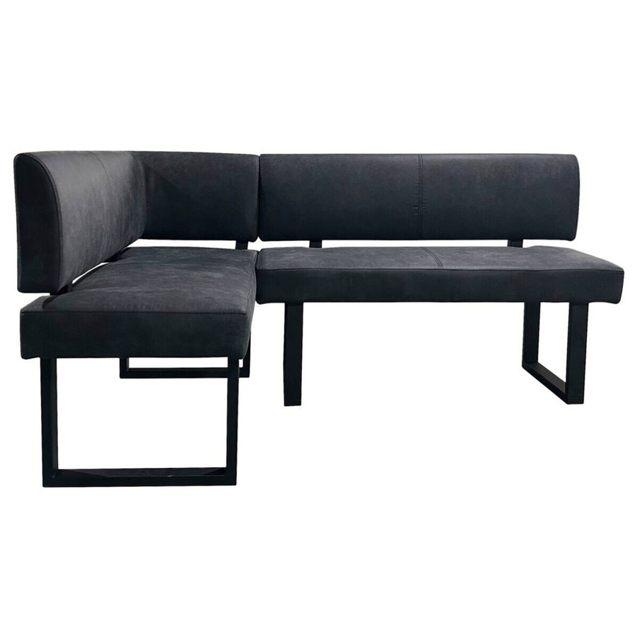 Eckbankgruppe byLIVING VANCOUVER in Anthrazit mit Armlehnen und Mikrofaser-Bezug, B/H/T: 125 x 86 x 181,5 cm - Bild 2