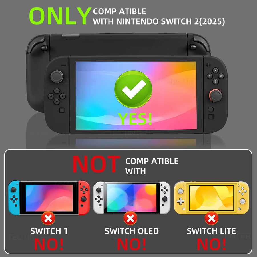 Nintendo Switch 2 Silikon Schutzhülle in Schwarz als Split-Schutzhülle mit Anti-Slip-Funktion - Bild 1