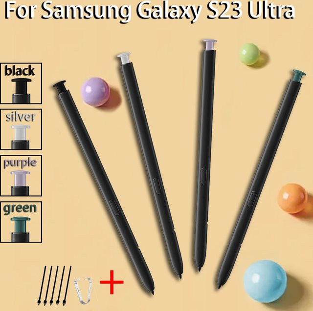 Samsung S-Pen Stylus-Stift mit Ersatzspitzen für Galaxy S23 Ultra SM-S918 in Schwarz (ohne Bluetooth) - Bild 1