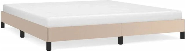 vidaXL Polsterbett aus Kunstleder in Braun und Beige, B/T/H: 160 x 200 x 163 cm - Bild 1