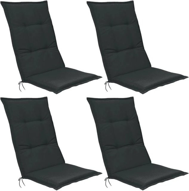 Beautissu Base HL Hochlehner 4-teiliges Set Graphitgrau B: 120 cm, T: 50 cm, H: 6 cm - Bild 1