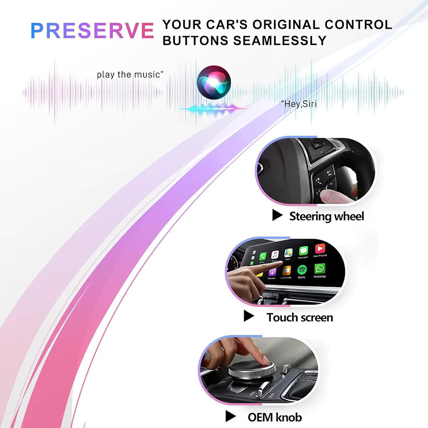 AUTOABC Drahtloser CarPlay und Android Auto Adapter für Land Rover Discovery 4 (2011-2016) mit Bosch System und Kamera-Unterstützung, Schwarz - Bild 4