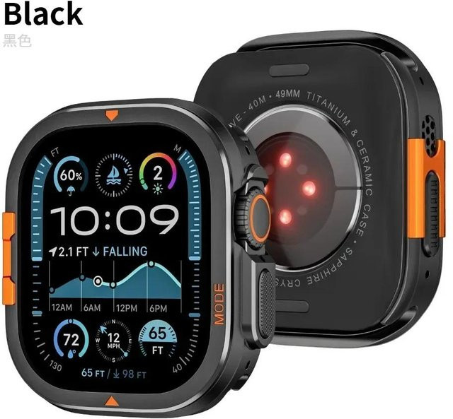 XIAOLU Schutzhülle für Apple Watch, Titan, Schwarz, Unisex - Bild 1