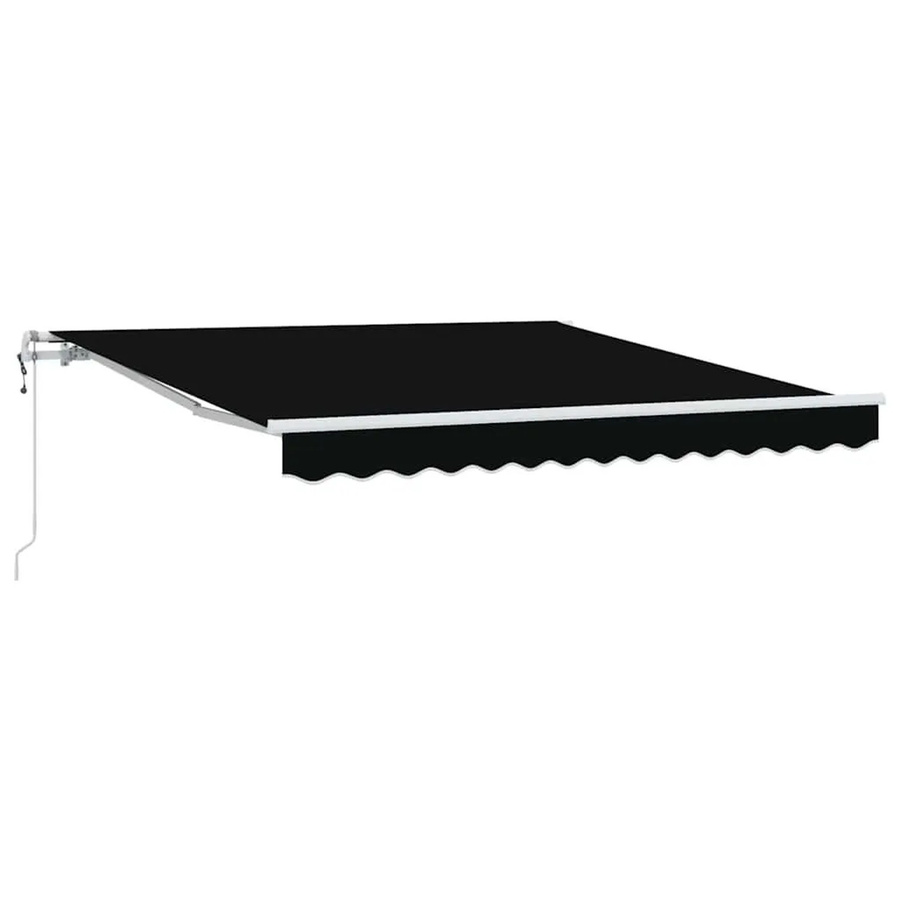 vidaXL Einziehbare Markise Schwarz, Breite: 350 cm, Tiefe: 250 cm - Bild 2