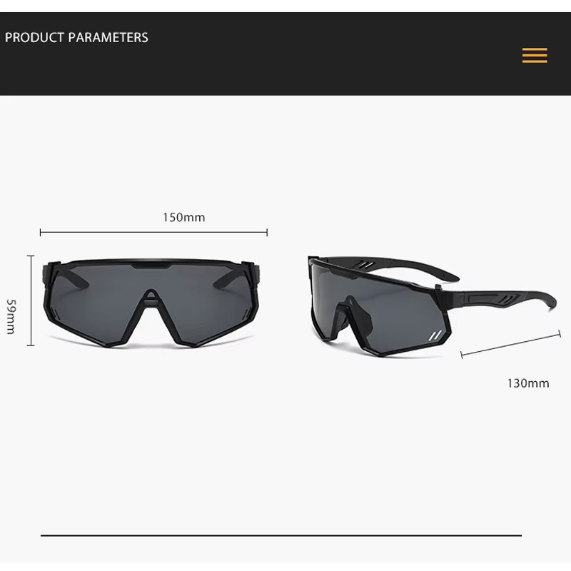 Sportsonnenbrille YK98511, Vollrand, Kunststoff, Unisex - Bild 2
