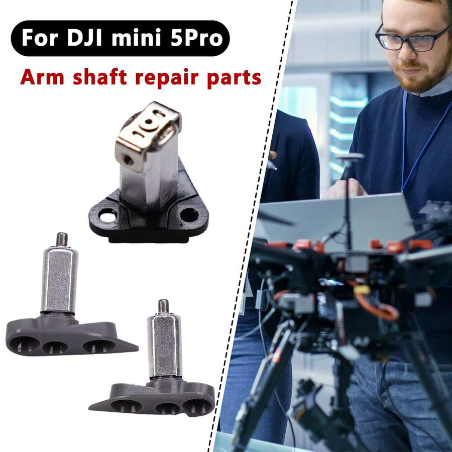 DJI Mini 5 Reparaturset für vordere und hintere Armspindeln in Schwarz - Bild 3