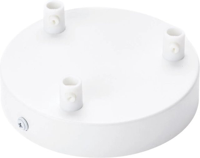 Orion Lightstyle Deckenbaldachin aus Metall mit 3 Auslässen in Weiß, Durchmesser: 12 cm - Bild 1