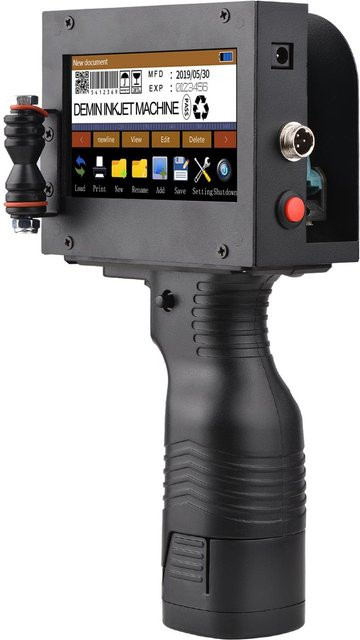 Honor Electronics Tragbarer Tintenstrahldrucker mit 4,3-Zoll-LED Display und UK-Stecker in Schwarz - Bild 1