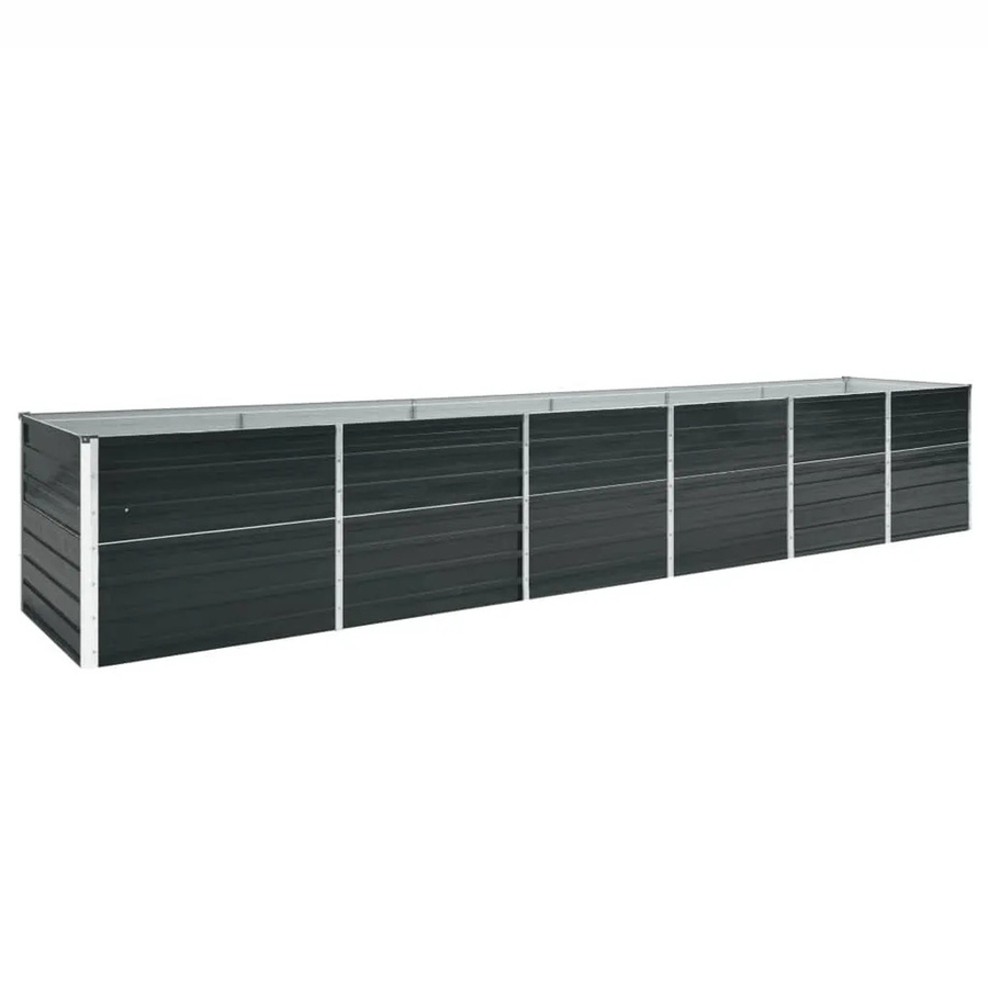 vidaXL Garten-Hochbeet aus verzinktem Stahl in Anthrazit, B/T/H: 480 x 80 x 77 cm - Bild 2
