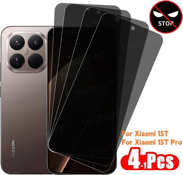 Xiaomi 15T und 15T Pro Privatsphäre Schutzfolie aus gehärtetem Glas mit Anti-Spion-Funktion in Transparent - Bild 1