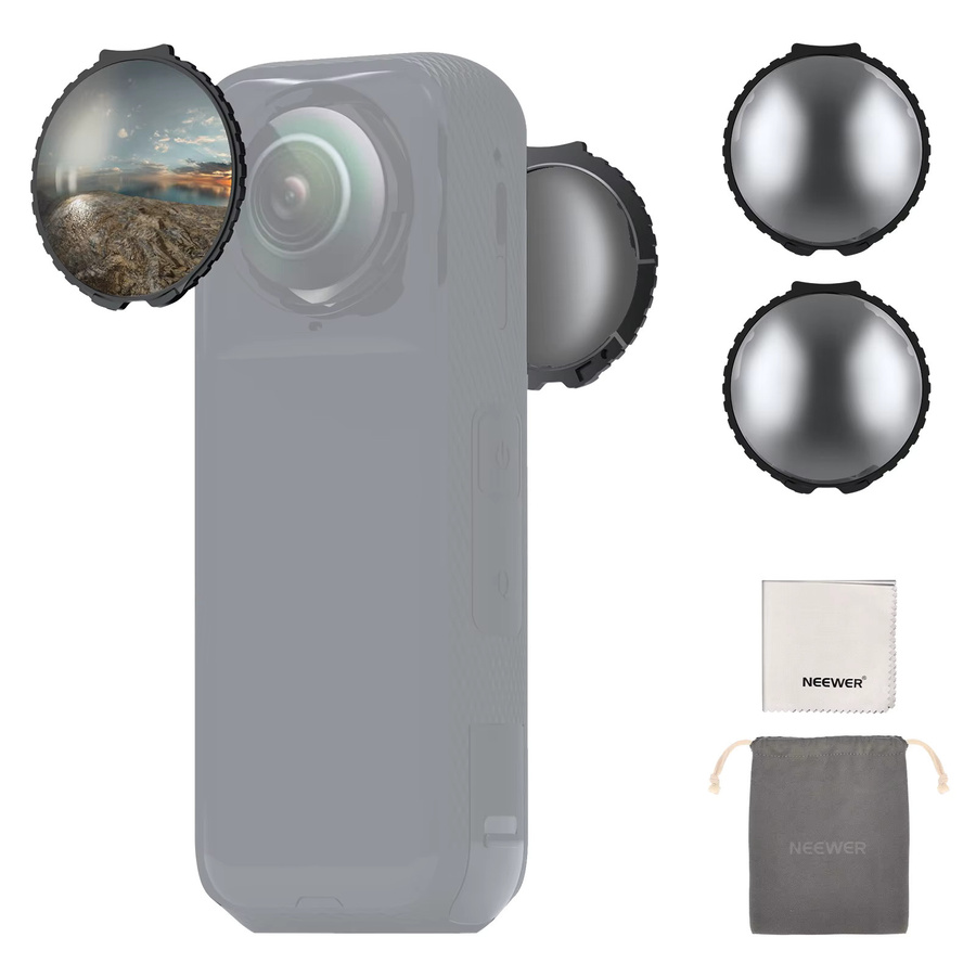 NEEWER ND16 ND-Filter Set mit 4 Stopps Lichtreduzierung aus optischem Glas für Insta360 X5 - Bild 5