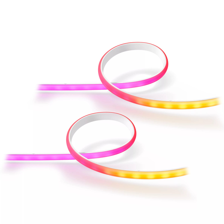 Philips Hue Gradient Ambiance Lightstrip Set mit Erweiterung, RGBIC LED Akzentbeleuchtung, Multicolor, Gesamtlänge: 3 m - Bild 1