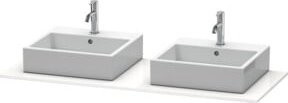 Duravit Konsole XSquare in Grau mit 2 Auszügen und beidseitigem Beckenanschluss B: 140 cm, T: 55 cm - Bild 1