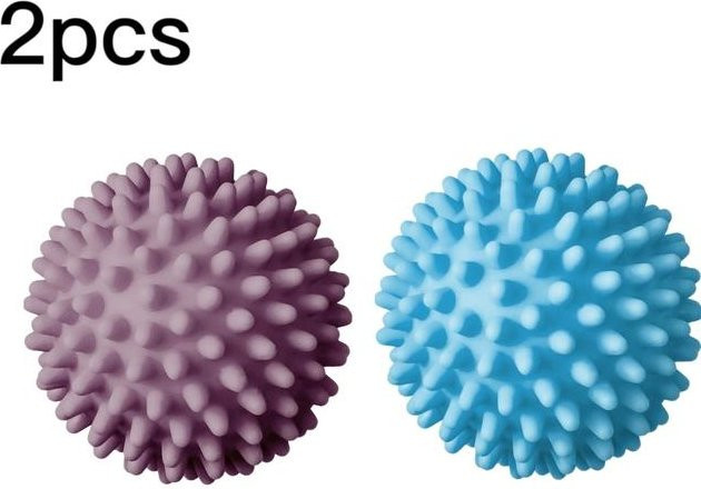 ZHPBD Magische Wäschebälle aus PVC zur Reinigung und als Weichspüler-Ersatz für die Waschmaschine, blau/violett - Bild 1
