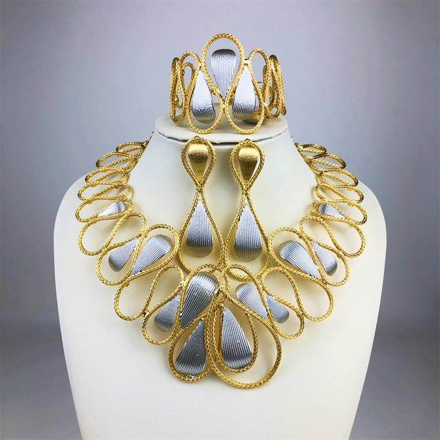 ESALE Schmuckset, 18K Vergoldet, Gold, Damen - Bild 1