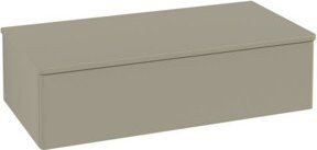 V&B Waschtischunterschrank Antao mit Frontstruktur und LED-Beleuchtung, Farbe: Grau, B/T/H: 100 x 50 x 26,8 cm - Bild 1