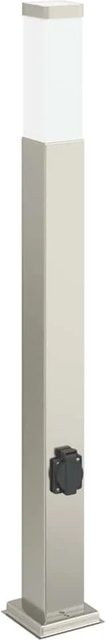 vidaXL Pollerleuchte mit Auslass in Edelstahl, Silber, Höhe: 80 cm, IP44, E27 - Bild 1