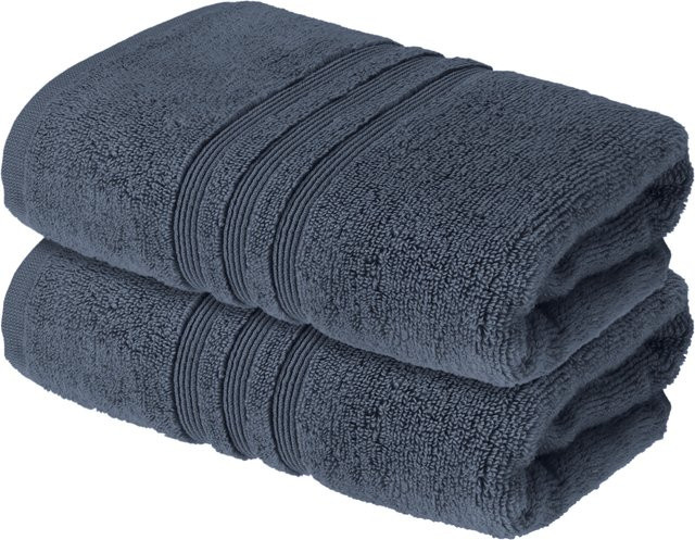 LIVARNO Handtücher aus Baumwolle, 2 Stück, Blau, B: 50 cm, L: 100 cm - Bild 1