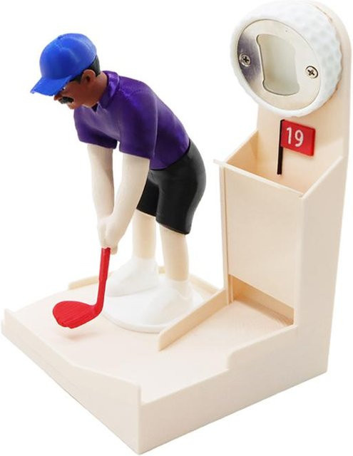 Binchi Fitness Flaschenöffner für Golfspieler in Weiß - Bild 1