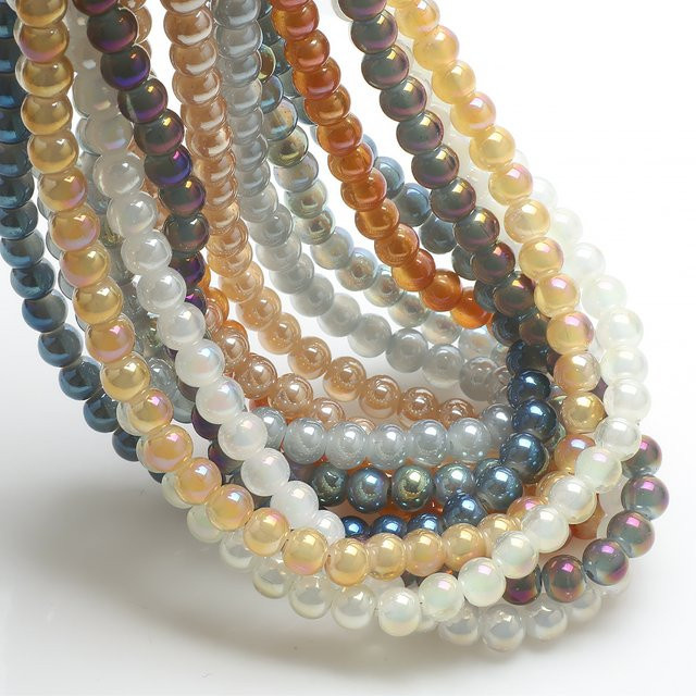 YUANZHIRUN Kristallglasperlen, 8 mm, rund, bunt, Unisex - Bild 1