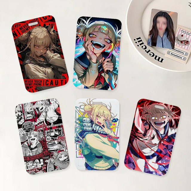 Anime Himiko Toga Ausweishalter mit Umhängeband für Schule und Büro, Mehrfarbig - Bild 1