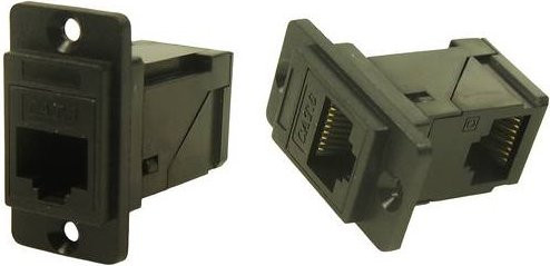 Cliff RAFT DUALSLIM CAT6 RJ45 CSK CP30752 Ethernet LAN Adapter zum Einbau in Schwarz - Bild 1