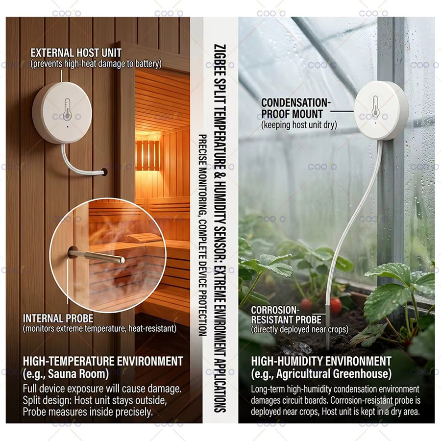 Tuya Zigbee NTC-Sonde Temperatur- und Feuchtigkeitssensor in Weiß zur Messung der Flüssigkeitstemperatur für Pool, Badewanne, Kühlschrank und Gefrierschrank, kompatibel mit Z2M und Smart Life Hub - Bild 4