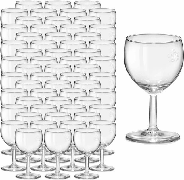Van Well Weingläser Ballon Profi, transparent, 60er Set, 0,2 l pro Glas - Bild 1