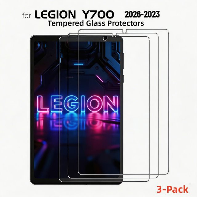 3er-Pack Displayschutzfolie aus gehärtetem Glas für Lenovo Legion Y700 8,8 Zoll Gen 5/4/3/2, transparent und HD-klar - Bild 1