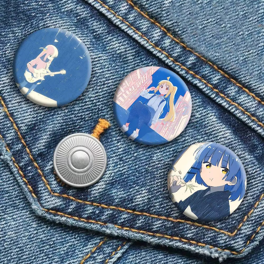 B-Bocchi The Rock Manga Abzeichen Runde Kunstbrosche, Unisex - Bild 2