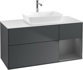 V&B Waschtischunterschrank Finion in Mattblau lackiert, Breite: 120 cm, Tiefe: 50,1 cm, Höhe: 50,1 cm - Bild 1