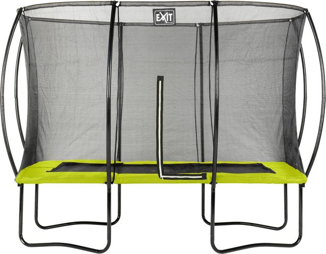 EXIT Toys Silhouette Rechteckiges Trampolin mit Sicherheitsnetz in Grün, B/T: 366 x 244 cm, max. Belastung 120 kg - Bild 1